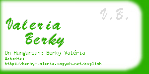 valeria berky business card