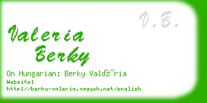 valeria berky business card